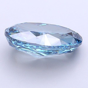 Diamant ovale modifié CVD cultivé en laboratoire, couleur bleu vif fantaisie, clarté VS2, polissage excellent, pierre précieuse de luxe premium en vrac - Product Image 2