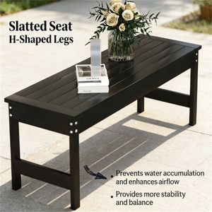 Panca da Esterno Nera per Giardino, Cortile e Terrazza - Resistente ed Elegante - Product Image 3