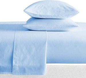 Hotel Home Hot Selling 300tc Solid Everyday Use 100% Microfiber Cotton Feeling Wrinkle Resistant Eco-Friendly 4-Piece Bedding - Product Image 1