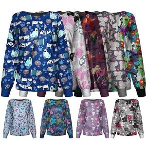 Vente en gros de tenues médicales extensibles de haute qualité, à la mode, extensibles dans les quatre sens, uniformes d'infirmières personnalisés, ensembles d'uniformes médicaux tissés - Product Image 3