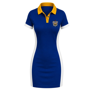 Vestido Polo Personalizado Sigma Gamma Rho con Detalle de Panel Lateral, Ropa Deportiva de Manga Corta con Cuello para Mujer, OEM ODM al por Mayor - Product Image 1