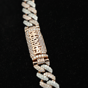 Rose Gold Plated Moissanite Cuban Link <b>Chain</b> Necklace 925 Sterling Silver <b>Ice</b> Cube Hip Hop Jewelry for Men and Women - Product Image 4