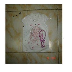 Haut décontracté à manches courtes en coton de haute qualité pour filles, impression de logo personnalisé, tissu jersey d'été, service OEM, vente en gros - Product Image 6