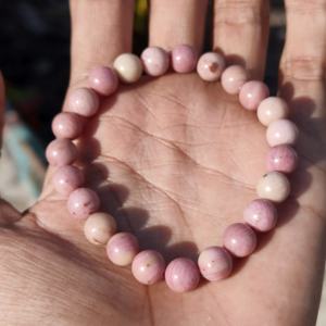Natural <b>Crystal</b> Stone Agate pink Opal Beads 8mm Gemstone <b>Bracelet</b> <b>for</b> Men and <b>Women</b> - Product Image 1