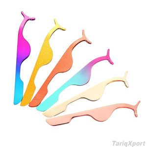 Applicateurs d'extensions de cils professionnels en acier inoxydable avec logo personnalisé, poignée confortable, pour l'application des cils, utilisation en salon - Product Image 5