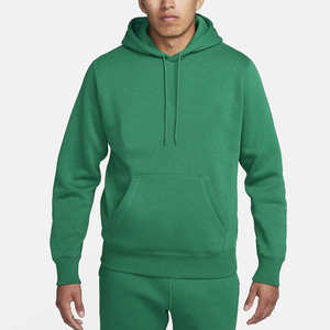 Ensemble de survêtement unisexe en molleton de coton personnalisé avec logo, comprenant un sweat à capuche vert et un pantalon de jogging, 2 pièces, coupe oversize, pour hommes, vente en gros - Product Image 2
