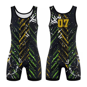 Traje de Lucha Libre Unisex para Adultos, Cómodo, Personalizado con Impresión, Transpirable, de Spandex/Nylon, Tejido de Alta Calidad - Product Image 1