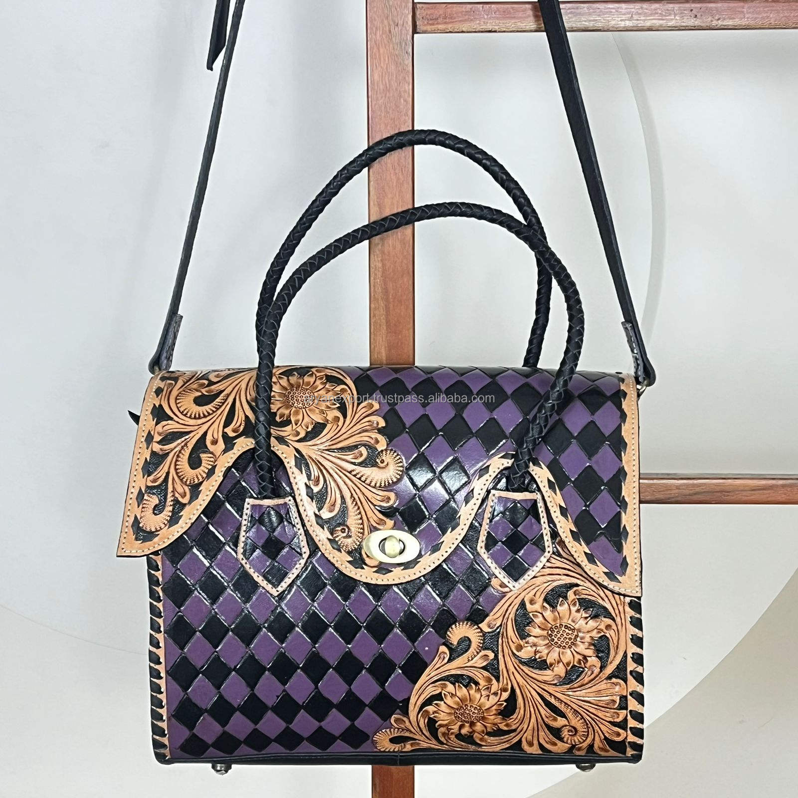 Black & Purple Checkered