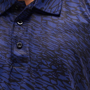 Polo Premium Azul Marino Melange - Camiseta Deportiva Transpirable - Fabricante de Ropa Personalizada Directo de Fábrica Sialkot - Product Image 5