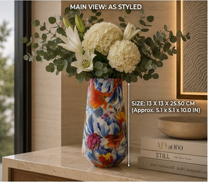 New Arrival Set of 3 Metal <b>Flower</b> Vase <b>Sticker</b> Enamel Medium Size Modern <b>Flower</b> Pot for Home and Table Decor Handmade Customized - Product Image 3