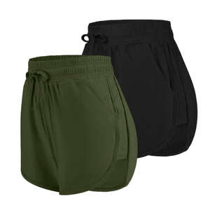 Pantalones Cortos de Yoga para Mujer, 100% Algodón, Precio de Fábrica al por Mayor, Pantalones Cortos Deportivos para Correr y Gimnasio con Cintura Elástica y Bolsillos - Product Image 4