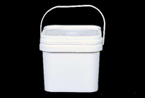 Seau en plastique de 1 L avec couvercle et poignée, seau carré de qualité alimentaire, conteneur d'emballage personnalisé - Product Image 2