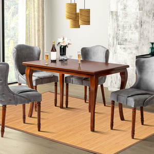 5 'X 8' Tapis côtier moderne en bambou Tapis de sol intérieur en bois naturel écologique Ensemble durable - Product Image 5