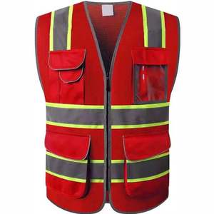 Gilet de sécurité réfléchissant haute visibilité moderne, respirant, en polyester, vêtements de travail avec options de personnalisation, unisexe, prix bas - Product Image 5