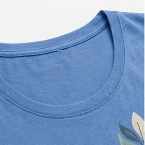 Camiseta de Mujer Transpirable, Nueva Camiseta de Algodón para Mujer, Estilo Casual, Cuello Redondo, Manga Corta, Estampada, Color Personalizado, Estilo Veraniego - Product Image 4
