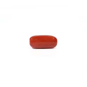 Natural Red Coral Oval Cabochon Loose Gemstone 4.95 Carat Certified Wholesale - Product Image 2