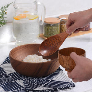 Handmade Wooden <b>Spoons</b> Oval Shape Rustic Design Polished Natural Wood Kitchen Utensils for Cooking and <b>Serving</b> Natural Crafts - Product Image 5