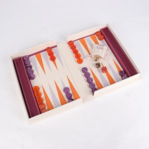 Fashion New Customized Foldable Eco-Friendly Durable PU Leather Safe Roll up Chess <b>Backgammon</b> Board Game for Travel - Product Image 2