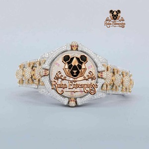 Reloj de Lujo con Diamantes Moissanite de Alta Demanda, Elegante Reloj de Pulsera con Decoración de Piedras Premium para Uso Diario - Product Image 1