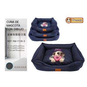ที่นอนสัตว์เลี้ยงยอมมี่ ลายสุนัข ขนาดกลาง 42x35x15 ซม. เบาะนุ่มสำหรับสุนัขและแมว - Product Image 3