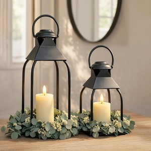 Stylish Walnut Wood <b>Lantern</b> - Modern Decorative <b>Lantern</b> - Wholesale - Product Image 2