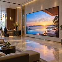Layar LED HD P1.86 Resolusi Tinggi, Aluminium Die Cast Ringan, Layar LED Tetap Dalam Ruangan untuk Lobi Hotel