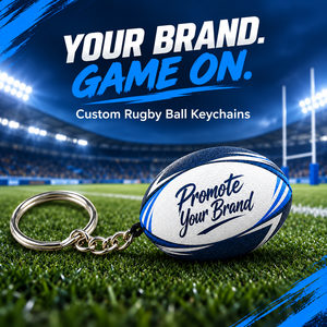 Custom Logo Mini <b>Rugby</b> Ball Keychain OEM Wholesale Promotional PU <b>Rugby</b> Keyring for Sports Club Merchandise - Product Image 4