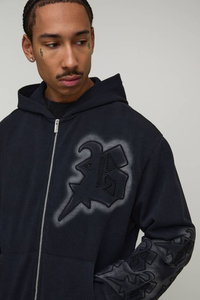 Sweat-shirt pour homme en coton 100% uni teint noir, coupe régulière, poids lourd, décontracté, de haute qualité, fabriqué sur mesure - Product Image 3