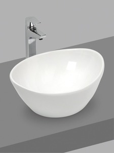 Sleek Oval Ceramic Bathroom <b>Sink</b> Table Top Counter Mounted Sleek Oval Ceramic Bathroom <b>Sink</b> Table Top Counter Mounted Hand Wash - Product Image 2