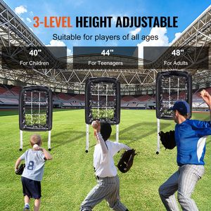 Rete da allenamento per softball/baseball a 9 fori, 21"x29", regolabile in altezza, resistente, per pratica di battuta/lanternaio - Product Image 4