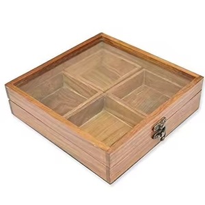 Handcrafted Wooden Spice <b>Box</b> <b>Masala</b> Organizer Multi Slot Storage Container for Kitchen Herbs and Seasoning - Product Image 1