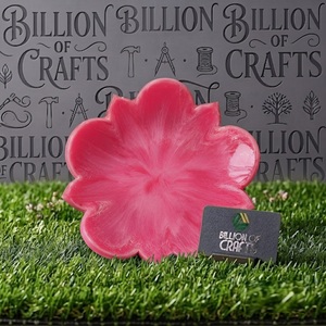 <b>Pink</b> Resin Flower <b>Bowl</b> Decorative Serving <b>Bowl</b> for Home Tabletop Kitchen Decor - Product Image 1