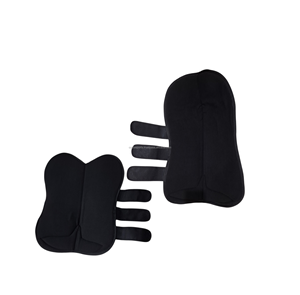 Costa Sports <b>Black</b> Horse Travel Horse Shoes Cotton Fleece Custom Leg <b>Wraps</b> Sport Fly Protect Tendon Ankle Knee 4-Piece Set - Product Image 2