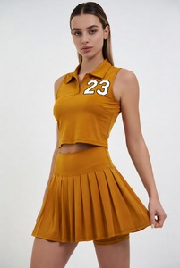 Impression sérigraphique personnalisée, respirant, écologique, évacuation de l'humidité, séchage rapide, uniformes de tennis pour femmes, OEM, design le plus populaire - Product Image 2