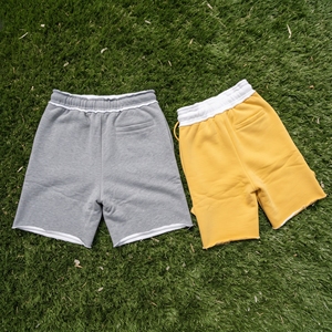 450gsm French Terry <b>Sweat</b> <b>Shorts</b> Ladies Drawstring Waist Jogger Workout Fitness Raw Edge <b>Sweat</b> <b>Shorts</b> <b>Women's</b> - Product Image 2