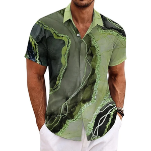 Men's Summer <b>Shirt</b> Vintage <b>Patchwork</b> Printed Button Lapel Short Sleeve <b>Shirt</b> Tropical Vacation T <b>Shirt</b> Fashion Soft Men Clothing - Product Image 1