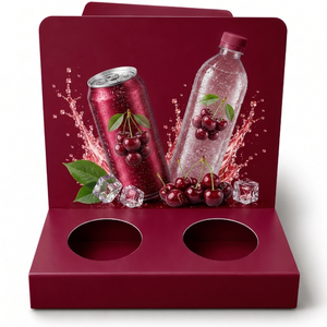 Custom PVC Beverage Marketing Display <b>Stand</b> Countertop Bottle and Can Holder for Supermarkets Eco-Friendly Durable - Product Image 2