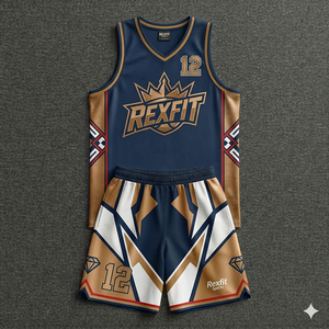ชุดยูนิฟอร์มบาสเก็ตบอลแบบซับลิเมชั่นสั่งทำพิเศษ REXFIT SPORTS สำหรับผู้ใหญ่ ผลิตจากโพลีเอสเตอร์ 100% น้ำหนักเบา แห้งเร็ว ระบายอากาศได้ดี ชุดกีฬาแบบ OEM - Product Image 3