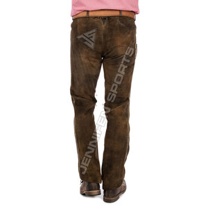 Lederhosen OEM – Meilleur prix – Pantalons longs en daim pour hommes et femmes, taille mi-haute, broderie, style bavarois, logo personnalisé - Product Image 5