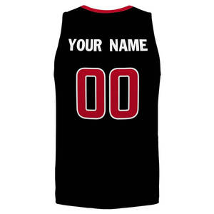 Ensemble Maillot et Short de Basketball Personnalisé Noir Sans Manches pour Homme avec Numéros d'Équipe et Logo Respirant sur le Devant - Product Image 5