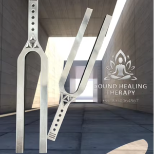 Juego de 2 diapasones CHAKRA extra grandes, gigantes, de 528 Hz - Product Image 1