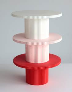 <b>Round</b> aluminium powder coated customizable Cake Stand in <b>White</b> Pink Red Reusable Dessert Display for Party <b>Table</b> Centerpiece - Product Image 1