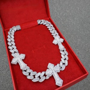 Cadena Cubana de Diamantes de Longitud Personalizada, Estilo Hip Hop, Collar para Raperos, Ideal para Actuaciones en Escenario, Disponible para Exportación - Product Image 1