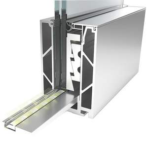 Système d'escalier avec main courante en profil T en aluminium série 6000 |   Services de soudage, découpe et pliage de rampes architecturales modernes - GROUPE CNW - Product Image 1