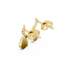 Pendientes de Oro Sólido 9K de Lujo con Flor y Diamantes para Mujer - Ideales para Bodas, Compromisos, Aniversarios y Ocasiones Especiales - Product Image 5