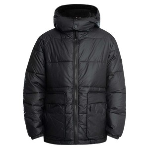 Wholesale <b>Black</b> Insulated Puffer <b>Jacket</b> Private Label Winter Outerwear for US Apparel Brands - Product Image 4