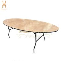 Table de pique-nique extérieure pliable en forme de serpent serpentin en bois avec design contemporain pour banquet et mariage