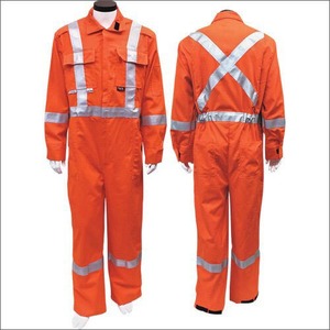 Combinaison de travail haute visibilité orange pour homme, réfléchissante, en polyester - Product Image 3
