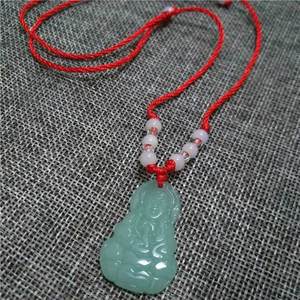 Cérémonies Religieuses JIEYOU Collier Pendentif Bouddha en Pierre Naturelle Style Vintage avec Chaîne de Perles Unisexe - Product Image 3