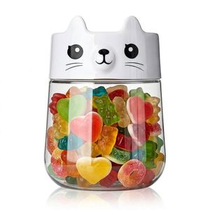 Wholesale Candy <b>Jar</b> Cute Cat Shape PET 450ml Clear <b>Plastic</b> Snack <b>Jar</b> with Cartoon Screw Cap for Candy Cookies Vietnam Factory - Product Image 4